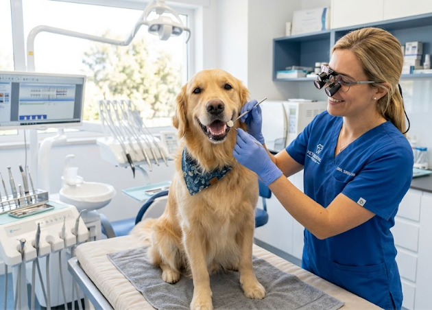 Como deve imaginar a deslocação de um animal para serviços veterinários equivalentes ao seu dentista implicam várias dificuldades que aumentam os custos associados as simples procedimentos. Um exemplo é a necessidade de anestesia geral.